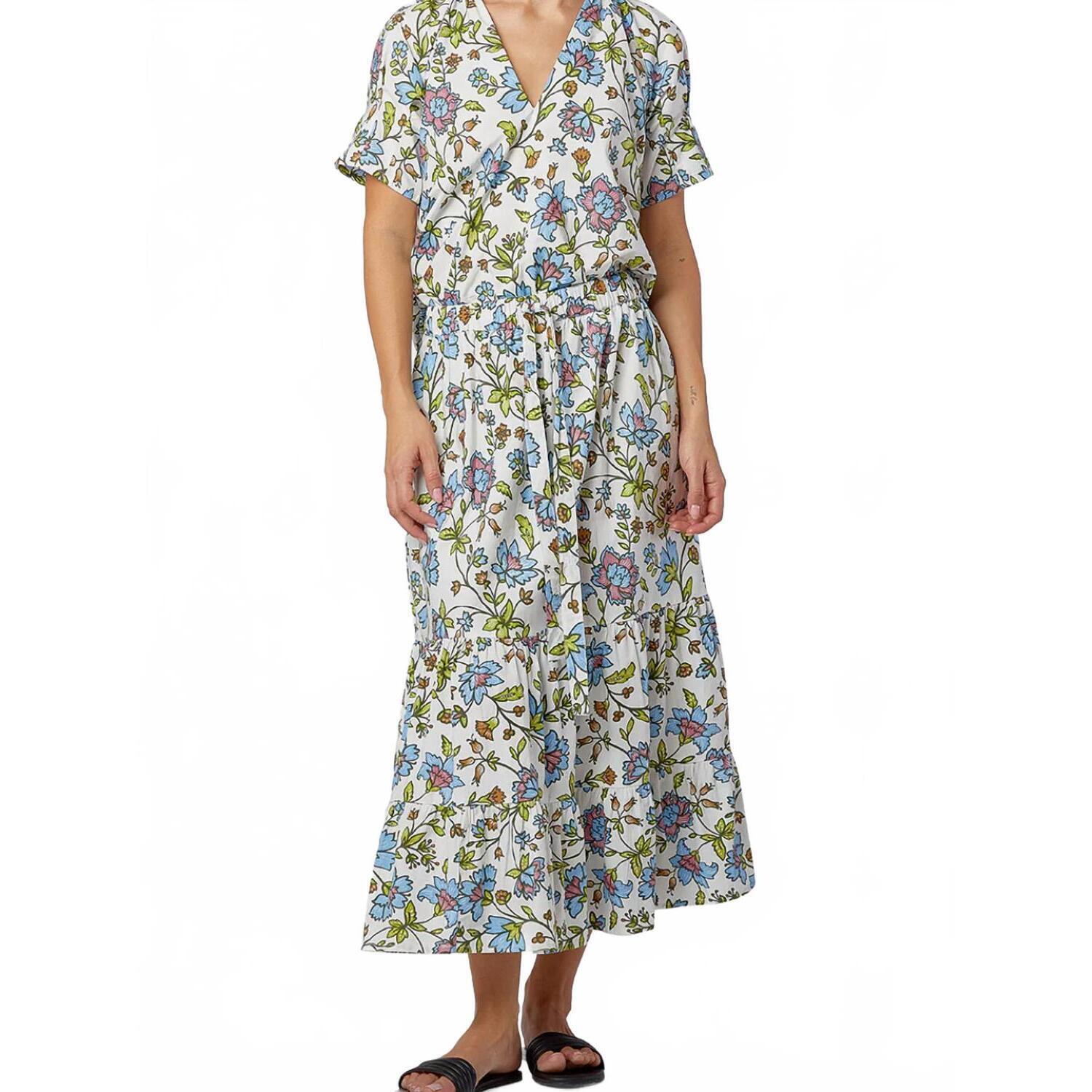 New Livro Market Midi Skirt In Oasis